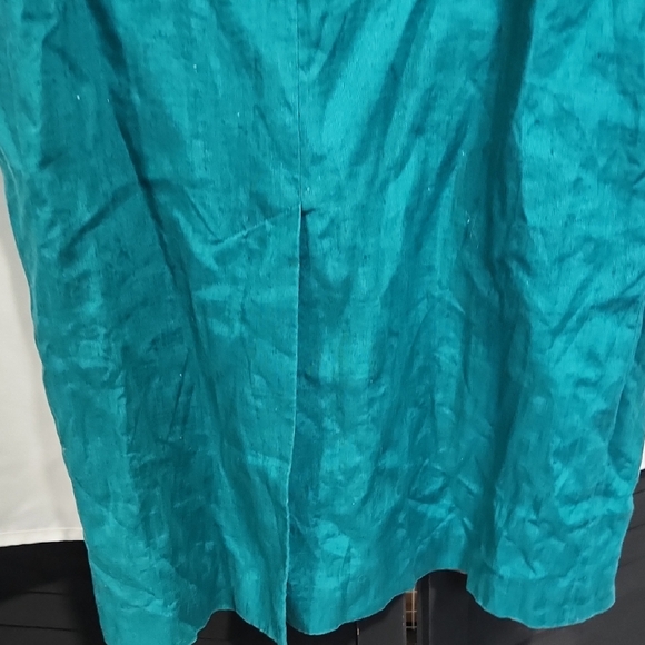 Ellen Tracy Teal Button-Up Dress - Picture 4 of 5